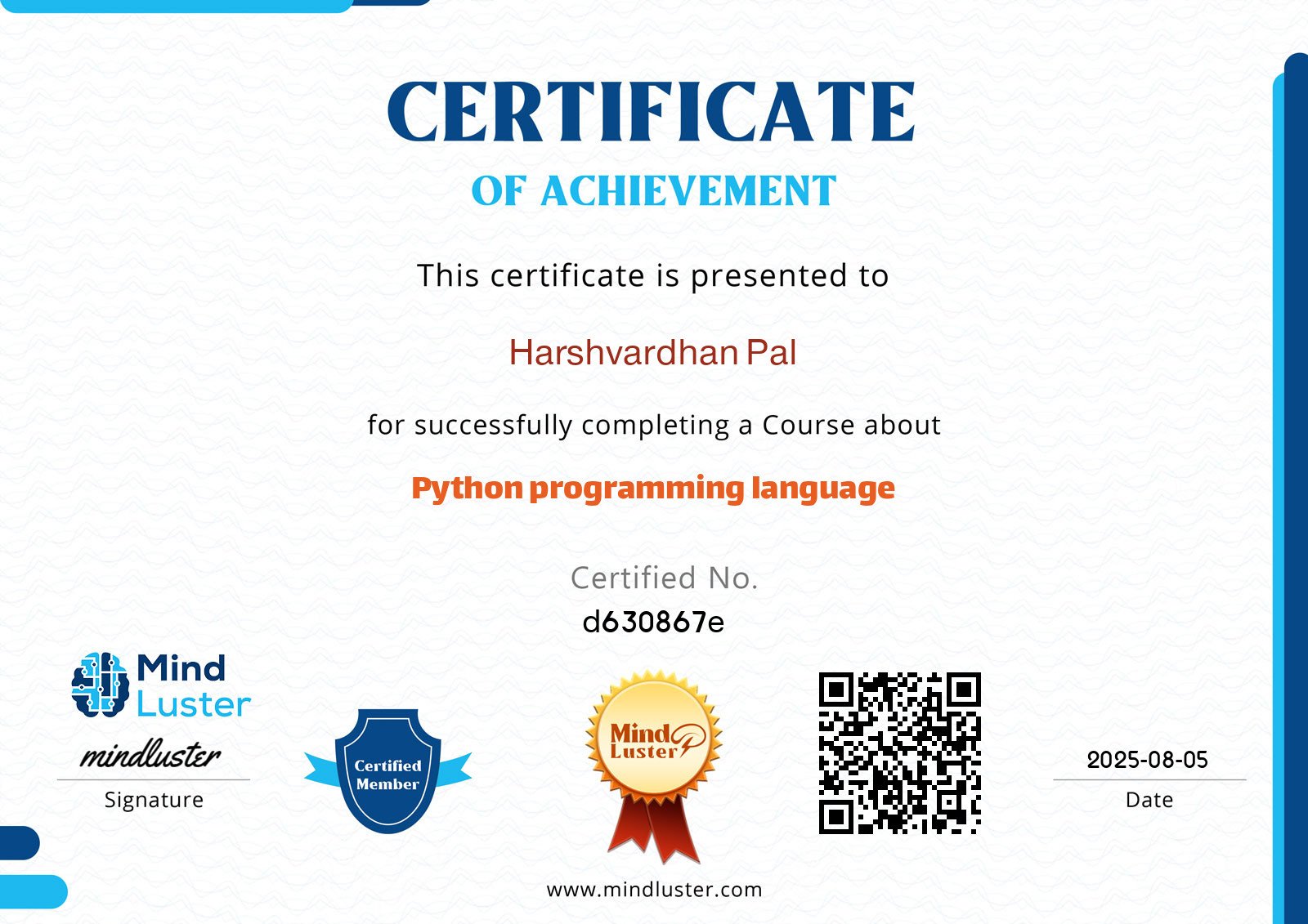 Python Certificate
